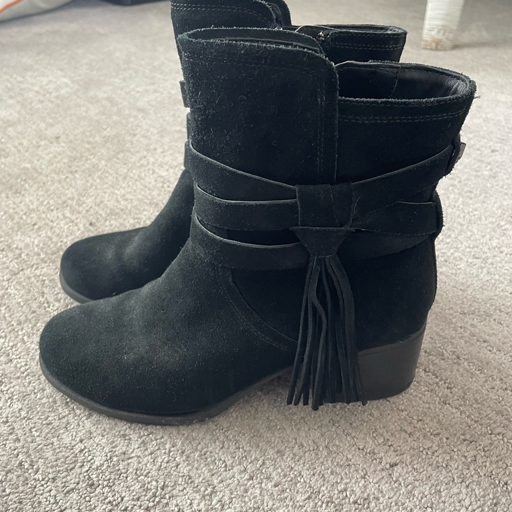 Black Suede Koolaburra Ankle Boots